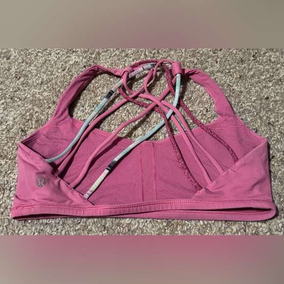 Pink Lululemon Free to Be Wild Sports Bra - Picture 2 of 3